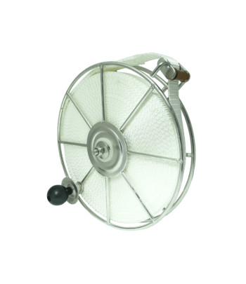 Bęben - kołowrót kotwiczny z taśmą  białą 30mm x 25 m