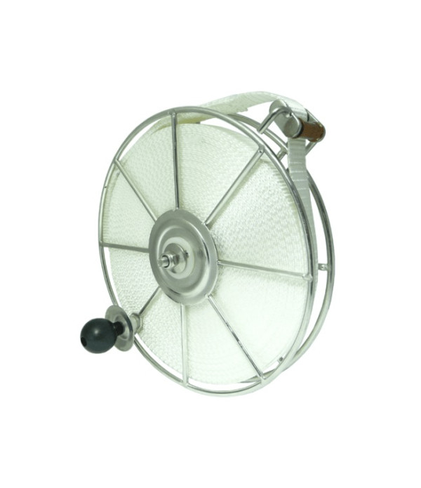 Bęben - kołowrót kotwiczny z taśmą  białą 30mm x 25 m