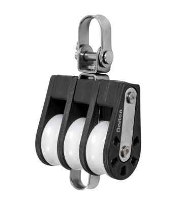 Bloczek Barton 8 potrójny, krętlik, zaczep 30mm B N01331
